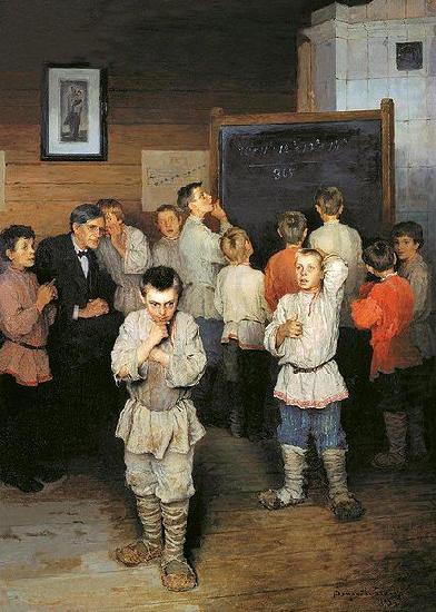 Nikolay Bogdanov-Belsky Mental Calculation. In Public School of S. A. Rachinsky china oil painting image